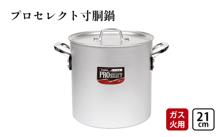 鍋 ガス火用 プロセレクト 寸胴鍋 21cm 両手鍋 蓋 蓋付き 寸胴 アルミ鍋 アルマイト加工 北陸アルミ 北陸アルミニウム 日本製 調理器具 キッチン用品 日用品 富山県