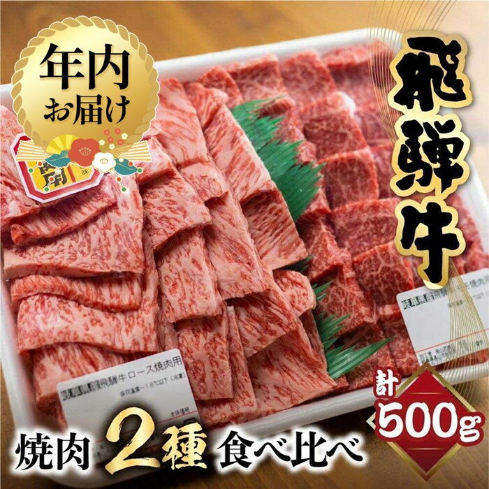 【ふるさと納税】【年内配送が選べる】飛騨牛 焼肉 2種食べ比べ 500g（ロース200g もも300g）| 発送時期が選べる 年内発送 和牛 黒毛和牛 ブランド牛 牛肉 ロース もも 焼肉セット 肉 お肉 お取り寄せ 飛騨高山 山武商店 LZ003VP