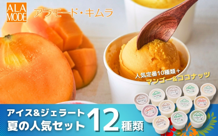 
                  アイスクリーム ＆ ジェラート 夏の人気セット 12個×146ml | 食べ比べ 詰め合わせ セット おすすめ 人気 大好評 スイーツ お取り寄せ  あいす あいすくりーむ じぇらーと  新潟県 五泉市 （有）アラモード・キムラ
                