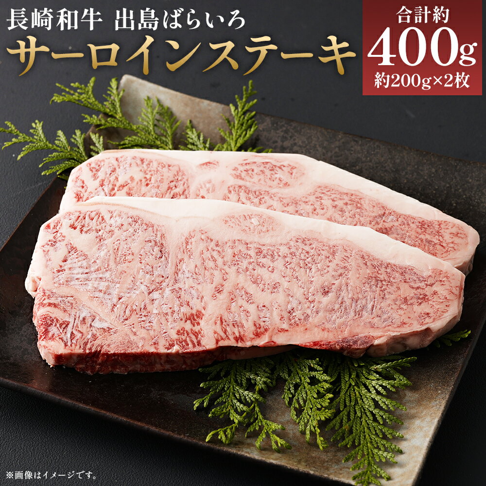 【ふるさと納税】長崎和牛 A5等級 出島ばらいろ サーロインステーキ 合計約400g 約200g×2枚 和牛 お肉 ステーキ 牛肉 長崎県産 九州産 国産 冷凍 送料無料