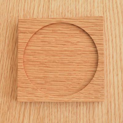ふるさと納税 府中市 府中市の家具　木製オリジナルコースター　オーク材