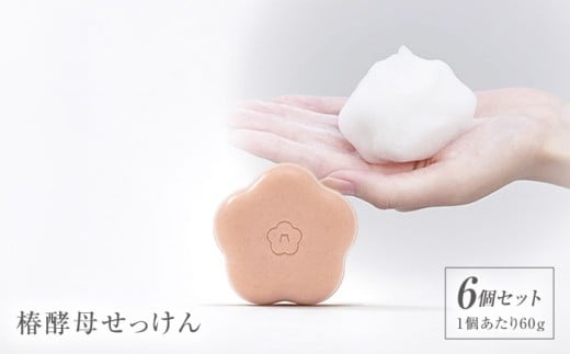 椿酵母せっけん 60g・6個セット 五島市/五島の椿 [PEG017]