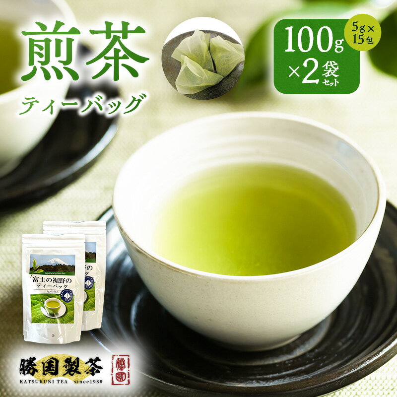 【ふるさと納税】煎茶 ティーバッグ 100g（5g×15包） 2袋セット お茶