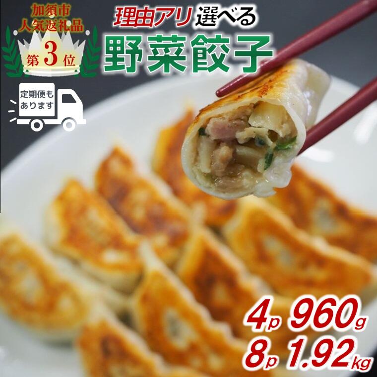 【ふるさと納税】【訳あり】冷凍野菜餃子：4パック or 8パック【定期便アリ】