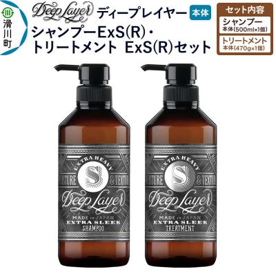 ふるさと納税 滑川町 ディープレイヤー ExS シャンプー500mL トリートメント470g|19_sss-430101