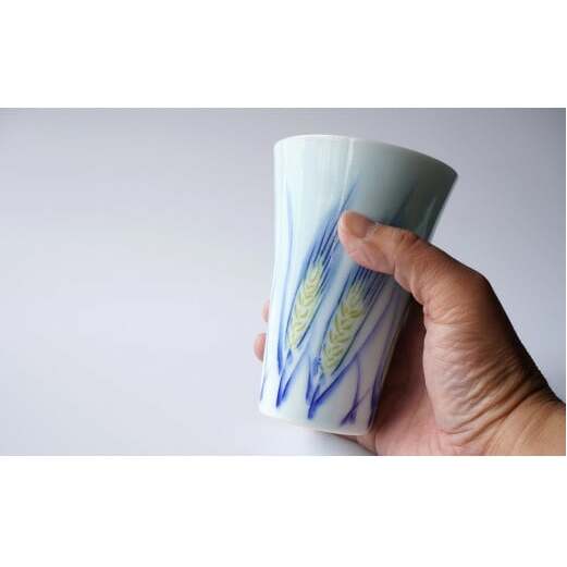 有田焼 麦ゆらぐフリーカップ Mサイズ【晩香窯 庄健】食器 うつわ 器 シンプル 上品 絵付け A15-282_イメージ4