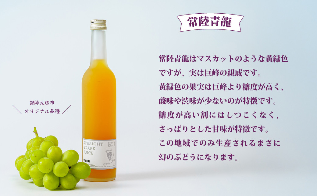 希少品種を使用した贅沢ぶどうジュース２本セット