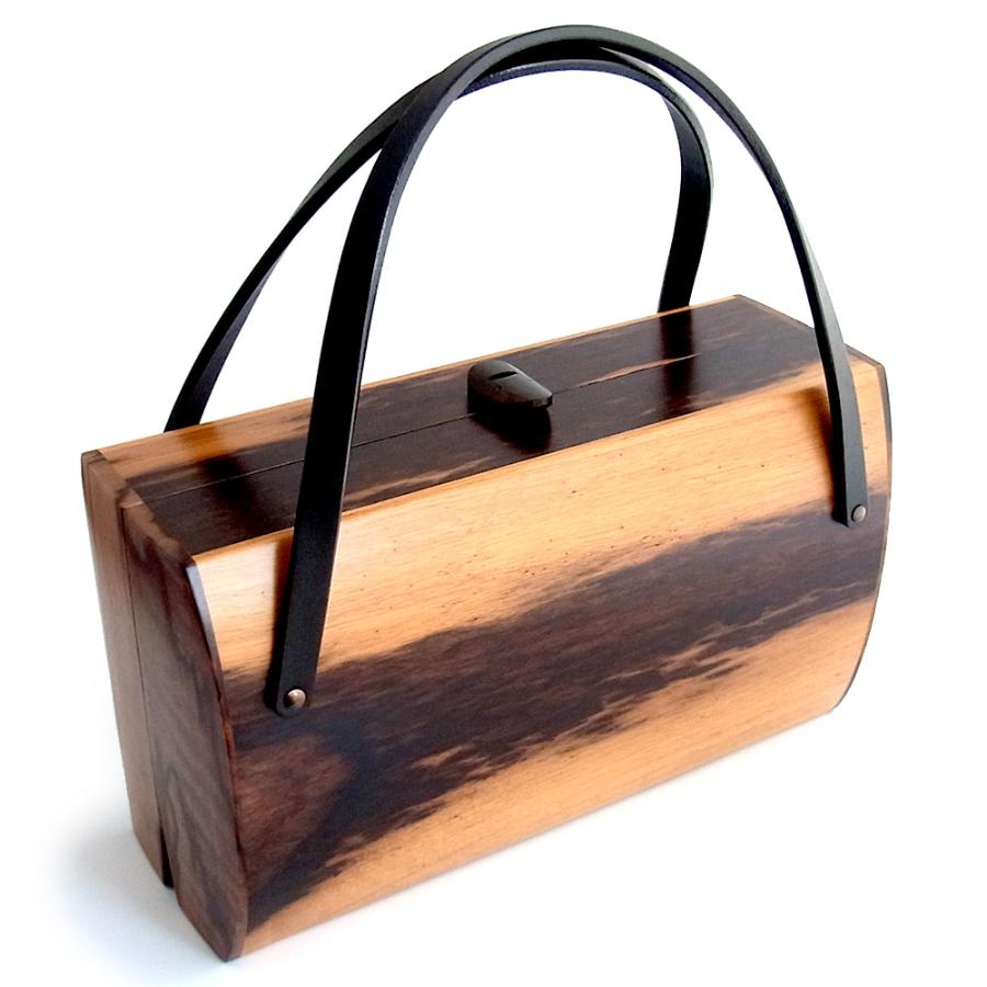 ＜熊野洞＞黒柿ボストンバッグ