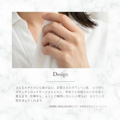 ふるさと納税 富士吉田市 K10WG(ホワイトゴールド) ハーフエタニティダイヤモンドリング KT-1231　8号 |  | 01