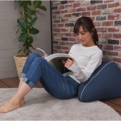 ふるさと納税 北広島町 バックレストクッション(スモークグレー)　環境にやさしいリボーンクッション |  | 01