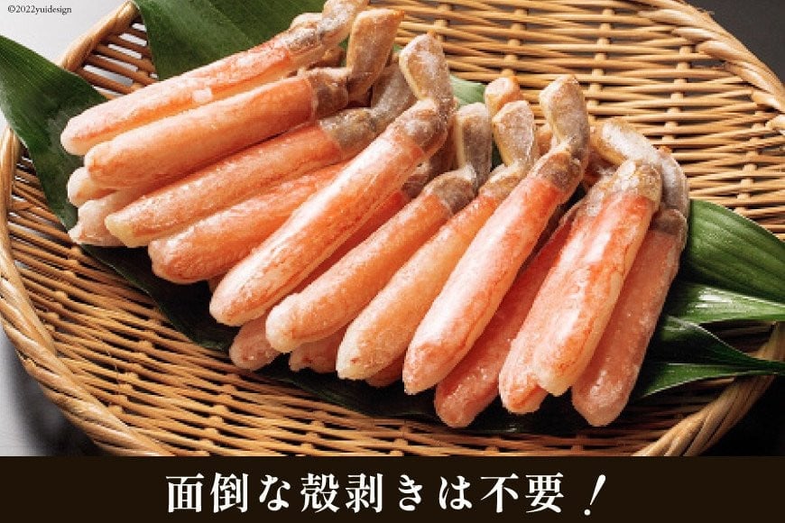 【12/25まで年内発送】 極太 生本ずわいがに 棒肉ポーション 約500g 13本～20本入り 殻剥き不要 ! 脚肉のみ ! [カネダイ 宮城県 気仙沼市 20564334] 蟹 かに カニ ずわい