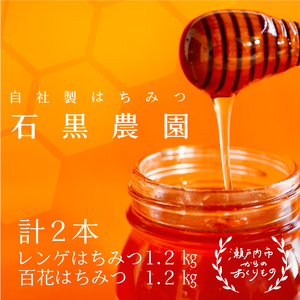 はちみつ レンゲ 1本 1.2kg 百花 1本 1.2kg 蜂蜜