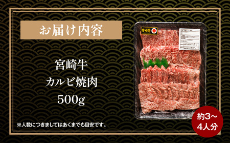 宮崎牛カルビ焼肉(500g)　肉 牛 牛肉