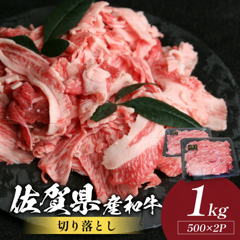 【ふるさと納税】佐賀県産和牛切り落とし 1kg(500g×2パック) 223-J1944