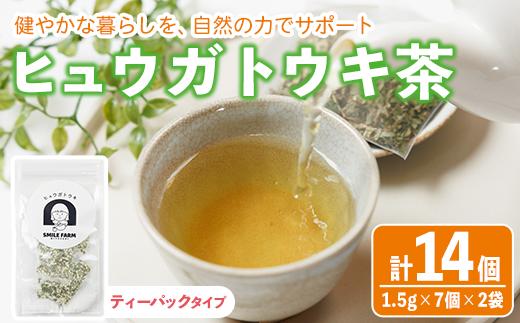 ヒュウガトウキ茶 ティーパック(1.5g×7個×2袋) トウキ茶 お茶 便利 簡単 生薬 ヒュウガトウキ 日本山人参 宮崎県産 国産【SF-04】【SMILE FARM】