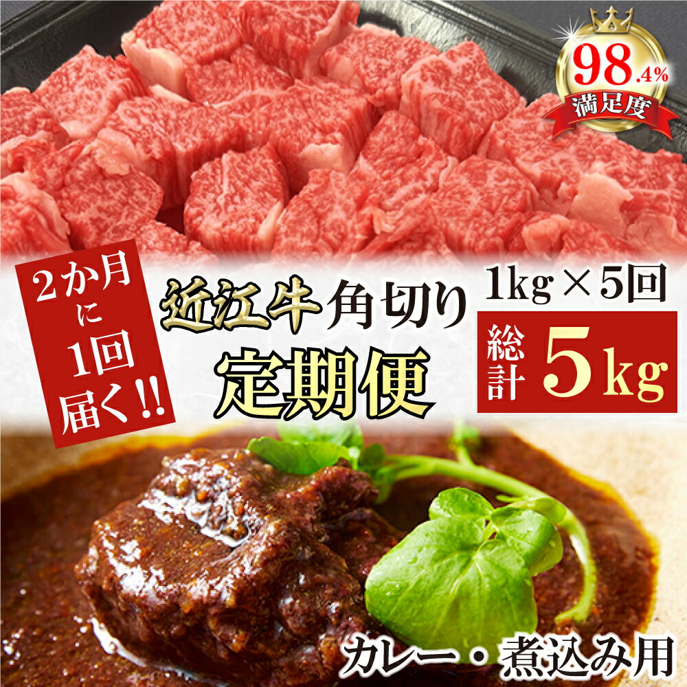 【ふるさと納税】【定期便】近江牛定期便　 A5特撰近江牛角切りカレー煮込み用　全5回　特撰　角切り　カレー　煮込み　A5　シチュー