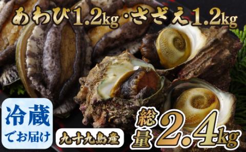 [A179p］九十九島あわび(1,200g)･さざえ(1,200g)