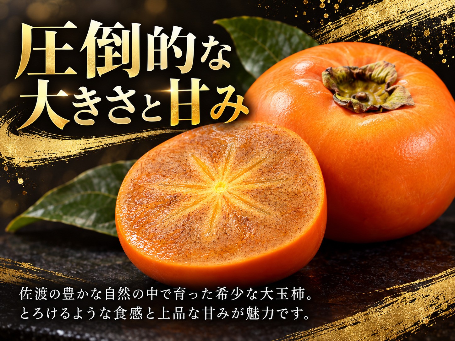 佐渡島の希少柿 幻のキングサイズパーシモン