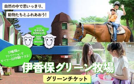 10種類のアトラクションチケットを全部1回ずつ体験できる グリーンチケット F4H-0539