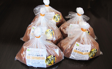 つちっこ田島ファーム 二年熟成 あやこがね味噌 1kg入り×5袋（合計5kg） みそ 