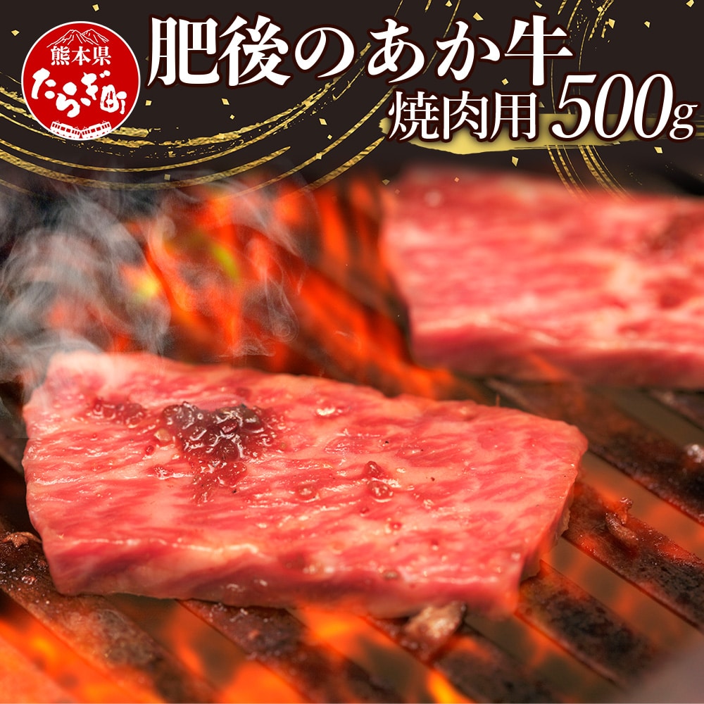 【あか牛】 熊本県産 肥後 の あか牛 焼肉用 500g 牛肉 スライス 冷凍 030-0376