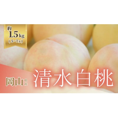 《2026年発送》岡山県産清水白桃 1.5kg 5～7玉【配送不可地域：離島・北海道・沖縄】【1736763】