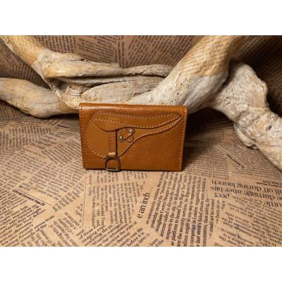 ふるさと納税 栗東市 鞍型カード・名刺入れ(マチなし)キャメル