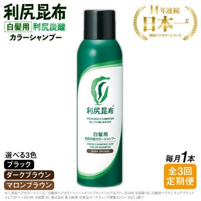 ふるさと納税 糸島市 【全3回定期便】[白髪用]利尻炭酸カラーシャンプー 株式会社ピュール [AZA048]