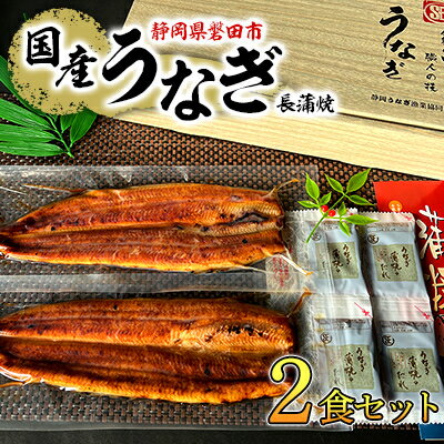 【ふるさと納税】中遠加工場のうなぎ長蒲焼　2食セット_ ウナギ 鰻 蒲焼 国産 静岡県 人気 おすすめ 送料無料 贈答 ギフト プレゼント 2食 セット 【配送不可地域：離島】【1414981】