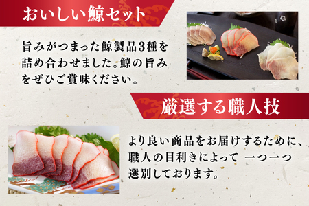 AJ152 美味しい 鯨 3種詰め合わせDセット 計300g( ベーコンブロック すえひろブロック さえずりブロック )[ くじら クジラ 鯨肉 湯引き 簡単調理 おつまみ 肴 珍味 日野商店 長崎県