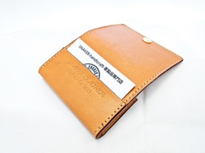 【SNAKER-handicraft】本革栃木レザー使用 名刺入れ SNAKERオリジナルホック無し キャメル