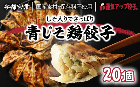 宇都宮餃子 運気アップ餃子  香り鮮やか 青じそ鶏餃子 18個 保存料不使用【 餃子 ぎょうざ 冷凍餃子 冷凍食品 惣菜 栃木県 宇都宮市 】※配送不可地域：離島