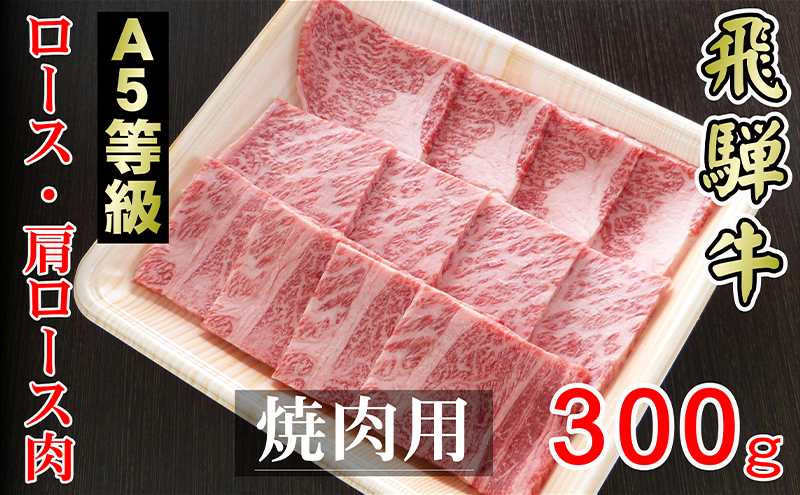 牛肉 飛騨牛 焼き肉 セット ロース 又は 肩ロース 300g 黒毛和牛 A5 美味しい お肉 牛 肉 和牛 焼肉 BBQ バーベキュー 【岐阜県輪之内町】