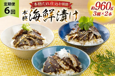 刺身 漬け丼 本格 海鮮漬け セット 160g 6本 6回 定期便 総計5.7kg 詰め合わせ 食べ比べ [よかろ物産 長崎県 平戸市 hr42bgy420105]