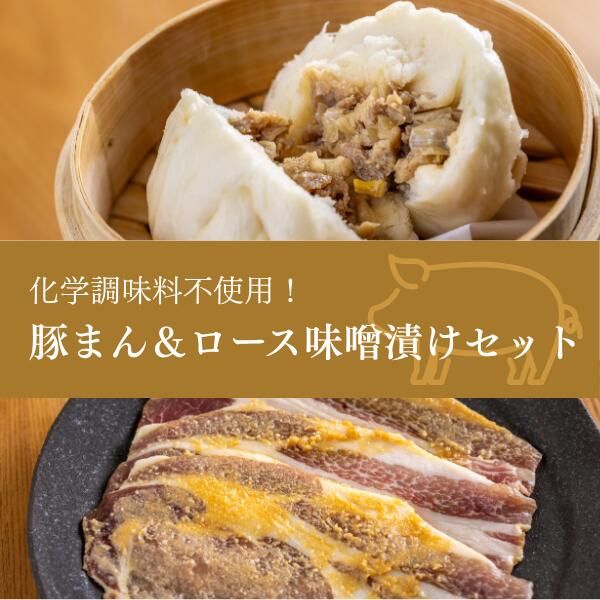 【ふるさと納税】さんさん豚まん(5個)・さんさん豚みそ漬け(180グラム×2)セット //長野県産 国産原料使用 レンジ調理 豚まん 肉まん 中華まん 味噌漬け SF09