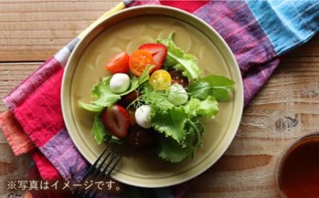 【波佐見焼】RONDE 大皿2色セット（バニラ・キャメル）プレート オーバル パスタ皿 ワンプレート カフェ 北欧 シンプル ホワイト イエロー おしゃれ 22cm 食器 皿 【和山】 [WB57] 