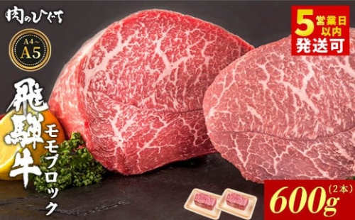 【12月発送】 飛騨牛 ももブロック 600g ローストビーフ ステーキ 焼肉 A5 A4 もも もも肉 ブロック肉 塊肉 国産 牛 冷凍 和牛 牛肉 豪華 ギフト 贈答 にく お肉 肉 東白川村 岐阜 飛騨 贅沢 霜降り 赤身 肉のひぐち