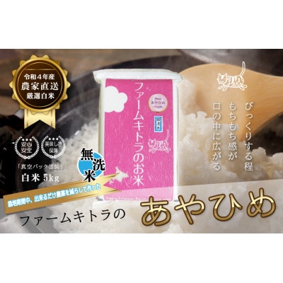 【令和4年産】あやひめ白米5kg　無洗米