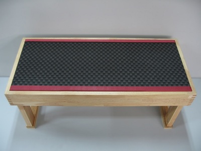 【タタミチェアー】　縁付きカラー畳　１枚タイプ　市松ブラック×赤縁  ／ 川村興産 畳 奈良県 御所市