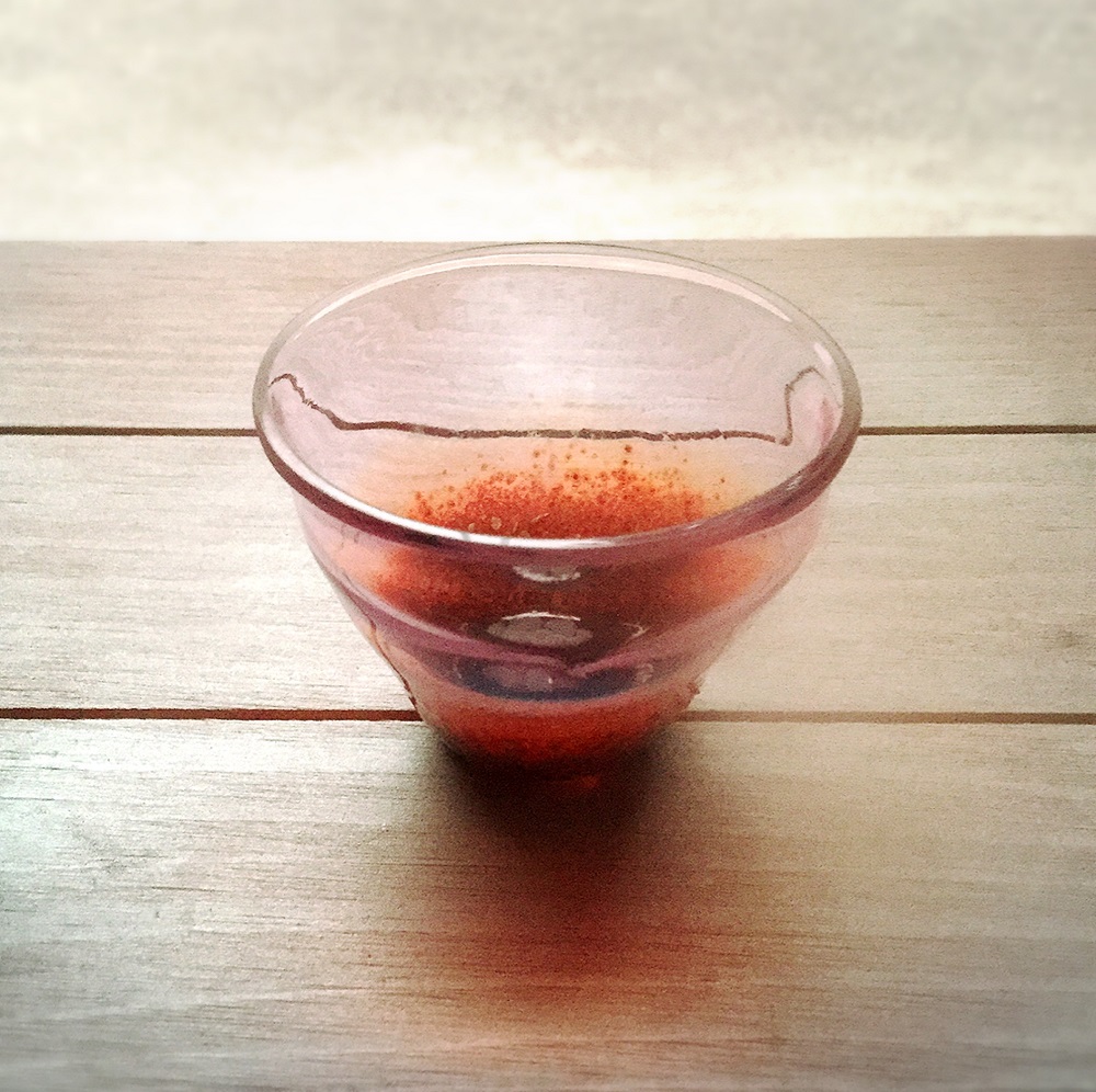 月下美人<昼夜変色/ピンク→水色> 日本酒 お猪口