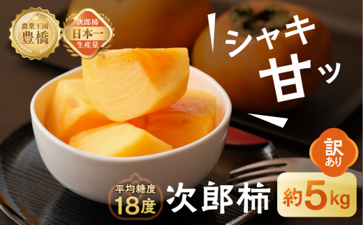 ≪先行予約≫次郎柿　平箱（訳あり） ほぼ 種無し 柿 カキ かき 果物 フルーツ 旬 甘い スイーツ おやつ 高糖度 特産品 産地直送 わけあり ワケアリ 愛知県 豊橋