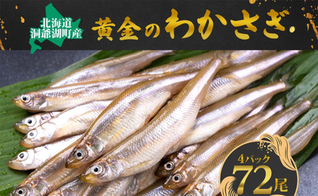 わかさぎ 洞爺湖町産 黄金のわかさぎ わかさぎ【18尾×4P 計72尾】【冷凍】
