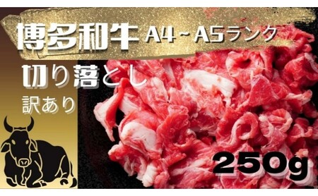 和牛 博多和牛 A4ランク以上 【訳あり】切り落とし 250g 牛 牛肉 お肉 ※配送不可:離島