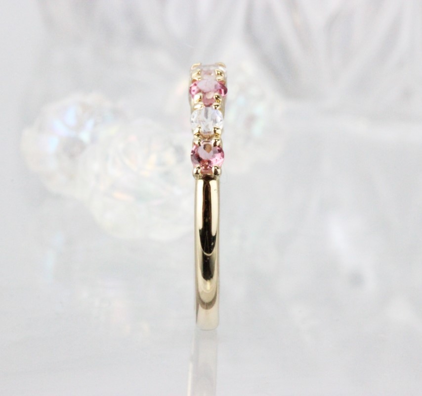 K10YGピンクトルマリン＆ロイヤルブルームーンストーンリング【KE-1801】