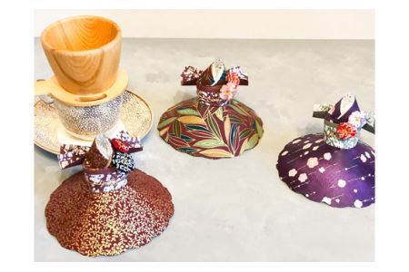 No.086 飛沫防止カバー［華姫（R）］紫色＆Hinoki coffeedripper 各1