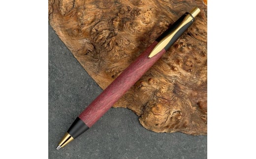 パープルハート/ 2つの内部機構を持つ新感覚の木軸ペン / SINPEN【MP&BP】ゴールド金具 / MUKU屋