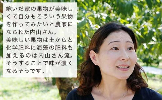 海藻肥料を加え、濃い味を生むのが内山さん流。