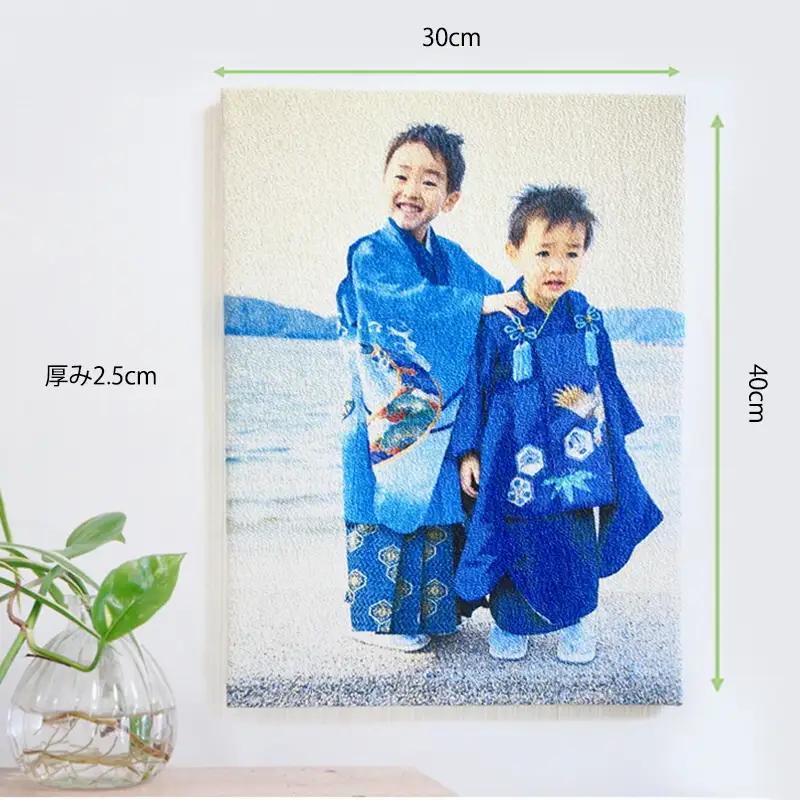 【インテリア 雑貨】子供の絵や写真で作る丹後ちりめんテキスタイルボード　30cm×40cm　インテリア雑貨／絵画／インテリアアート