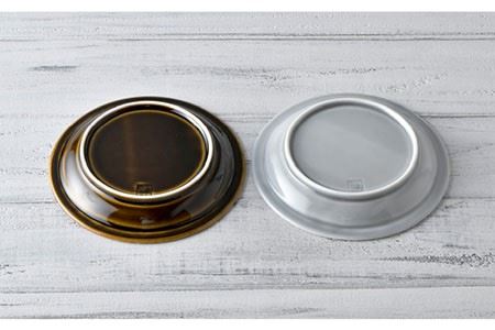 【波佐見焼】WAVE 15cm 丸 プレート 2色セット 食器 皿 【一真窯】 [BB53]  波佐見焼