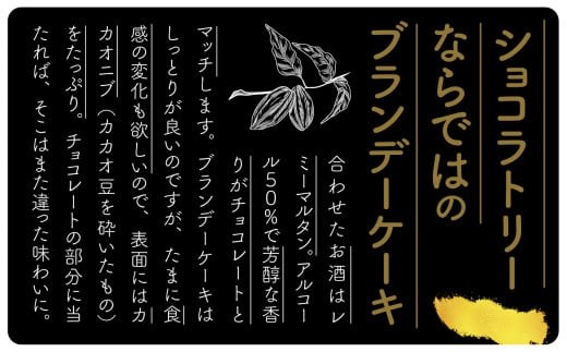 チョコレート ケーキ  スイーツ お菓子 ショコラブランデーケーキ | 石川県 小松市 【有限会社マルフジ】